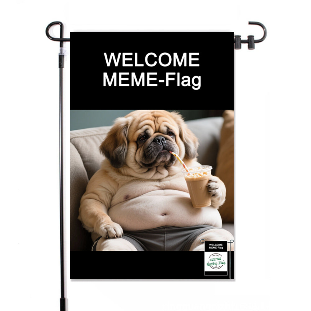 12"x18" Customized Personalized Welcome Flag - Camping Garden MEME FLAG - Flag Maker - FlagMenu