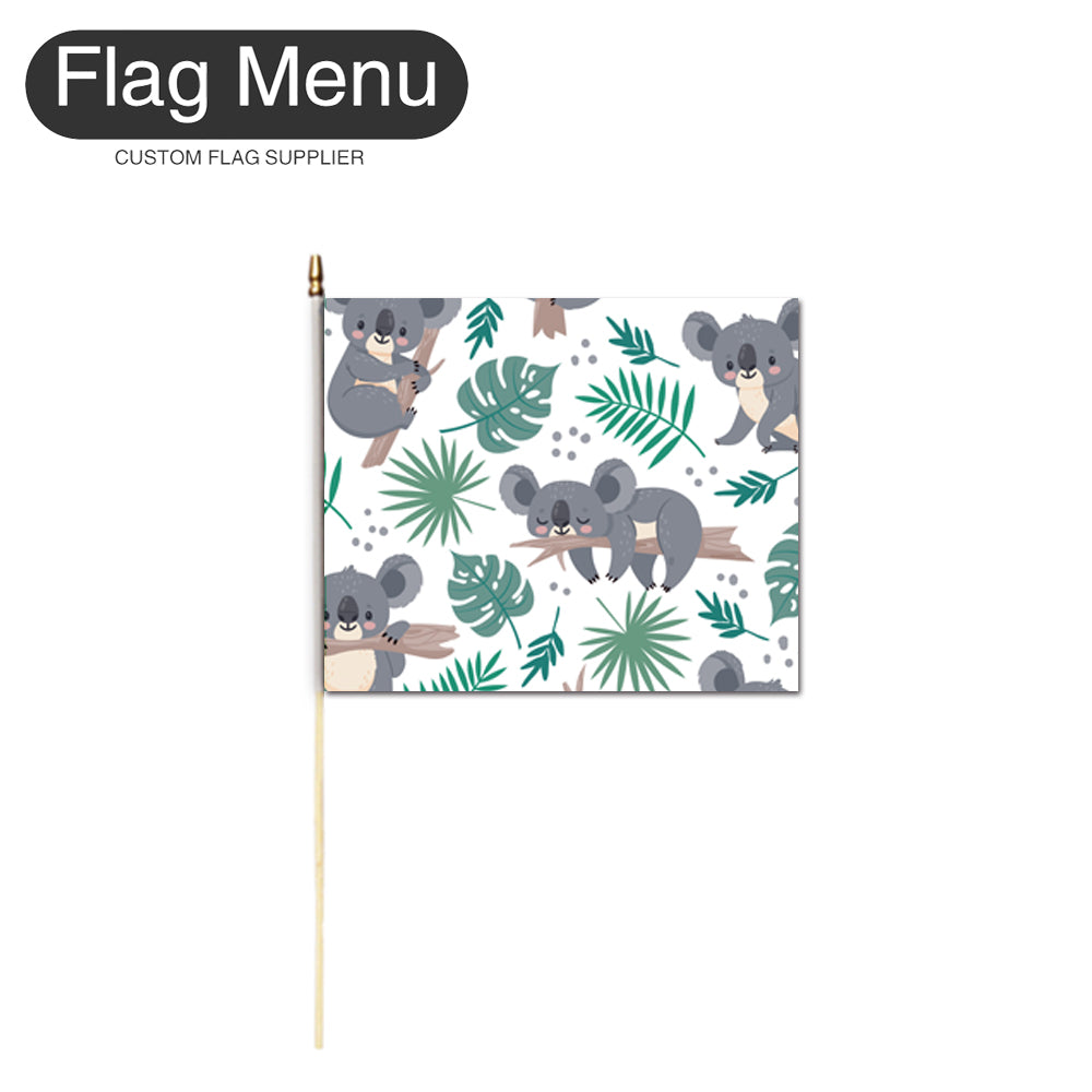 10"x12" Baby Pattern Stick Flag- One Dozen-A001-Flag Menu