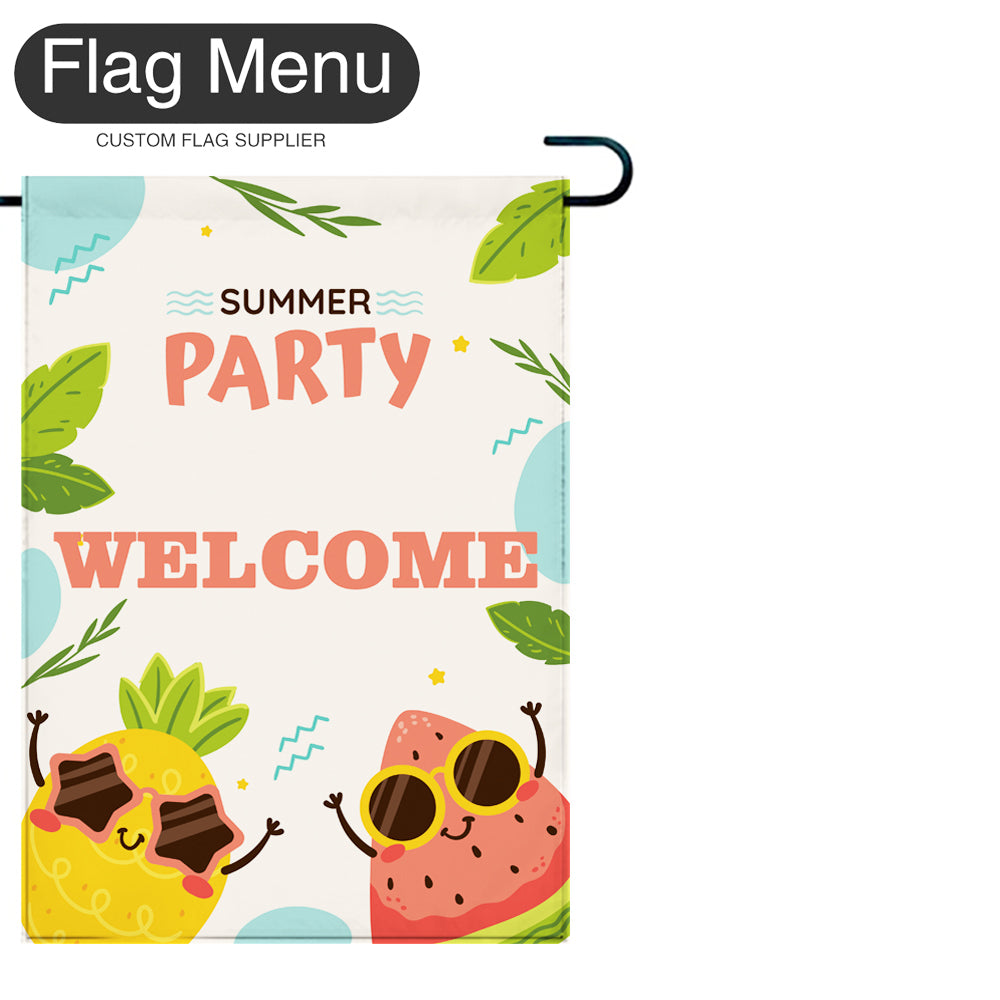 Welcome Flag - Canvas - Summer Party-Flag Menu