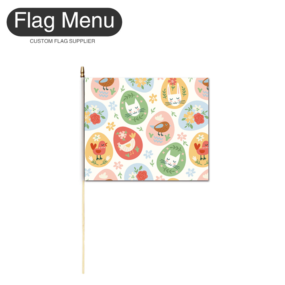 10"x12" Baby Pattern Stick Flag- One Dozen-A002-Flag Menu