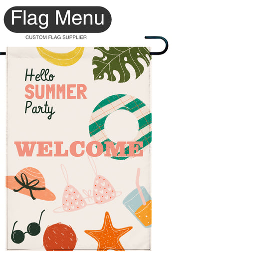 Welcome Flag - Canvas - Summer Party-Flag Menu