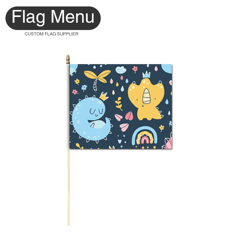 10"x12" Baby Pattern Stick Flag- One Dozen-A005-Flag Menu