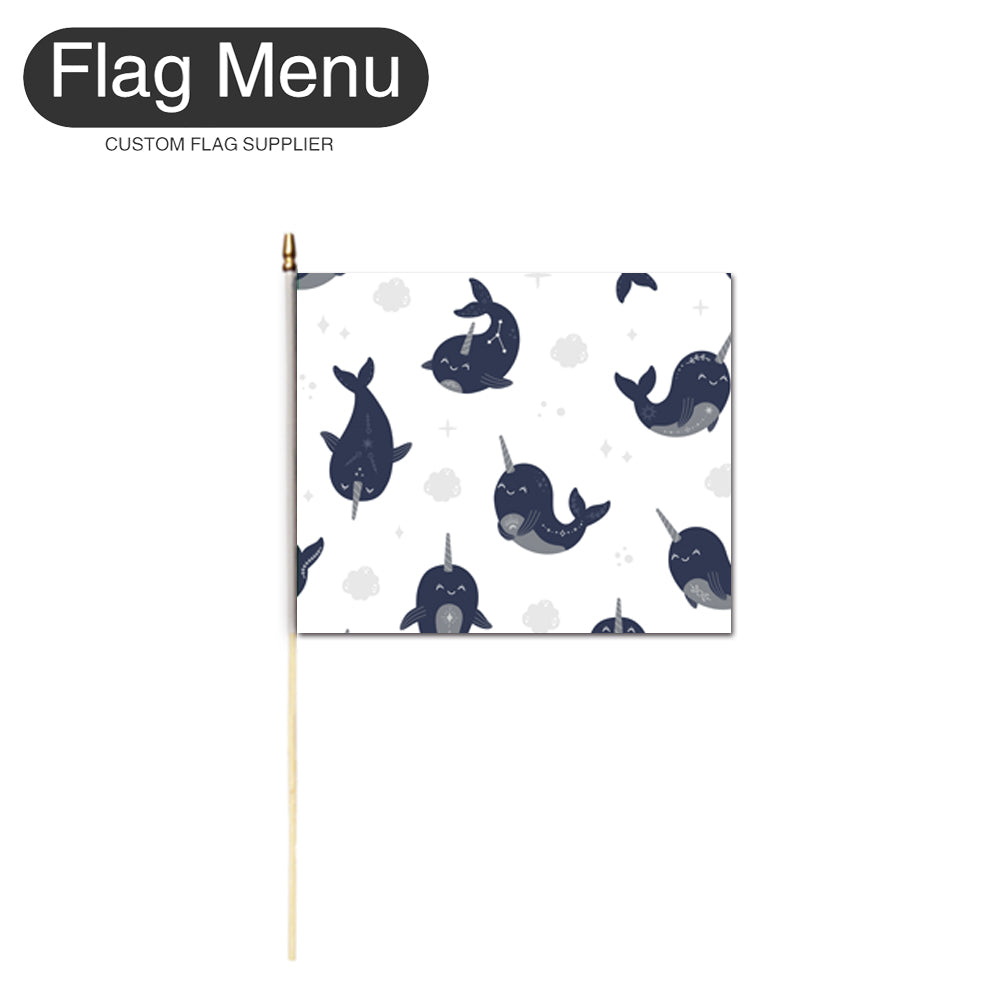10"x12" Baby Pattern Stick Flag- One Dozen-A006-Flag Menu