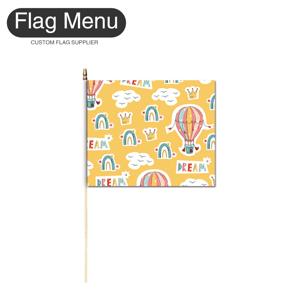 10"x12" Baby Pattern Stick Flag- One Dozen-A007-Flag Menu