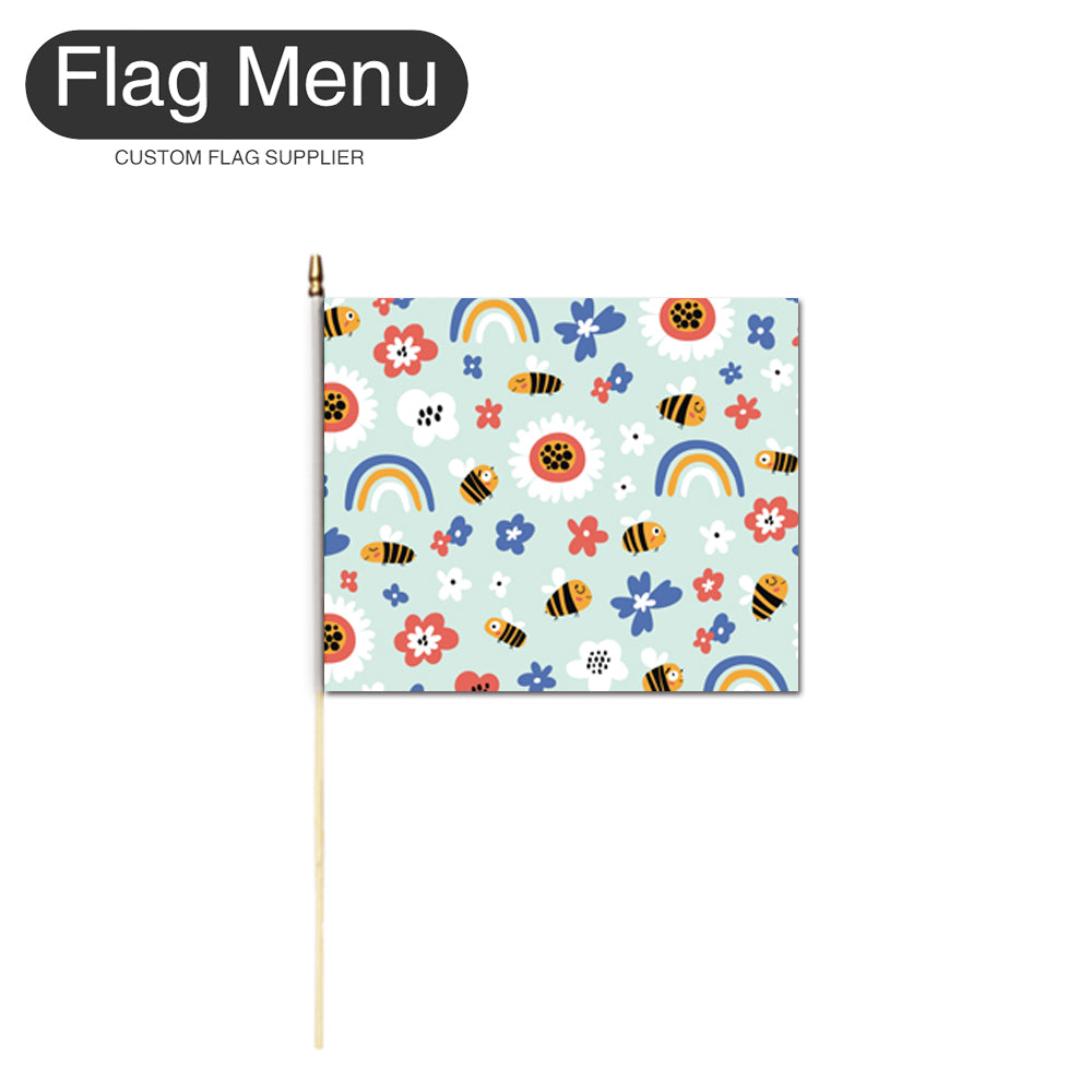 10"x12" Baby Pattern Stick Flag- One Dozen-A009-Flag Menu