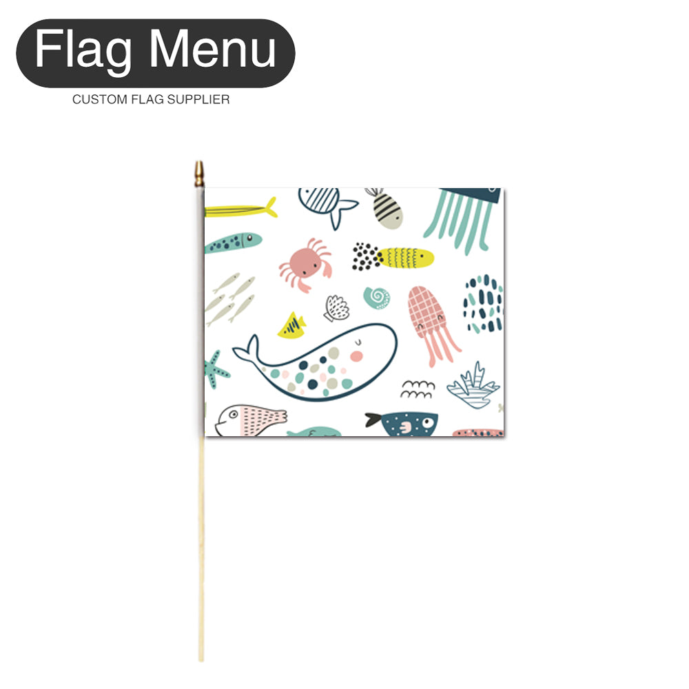 10"x12" Baby Pattern Stick Flag- One Dozen-A013-Flag Menu