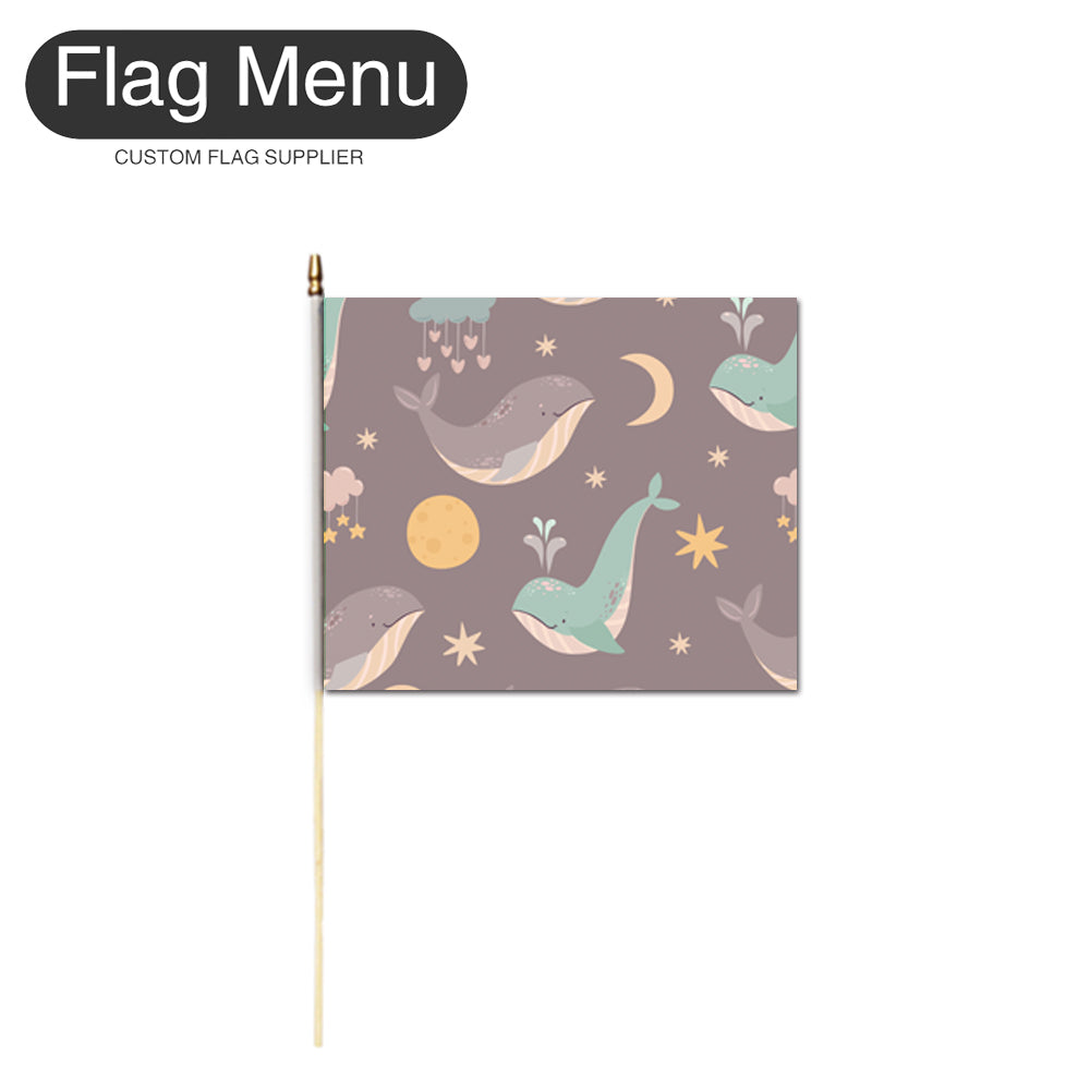 10"x12" Baby Pattern Stick Flag- One Dozen-A014-Flag Menu