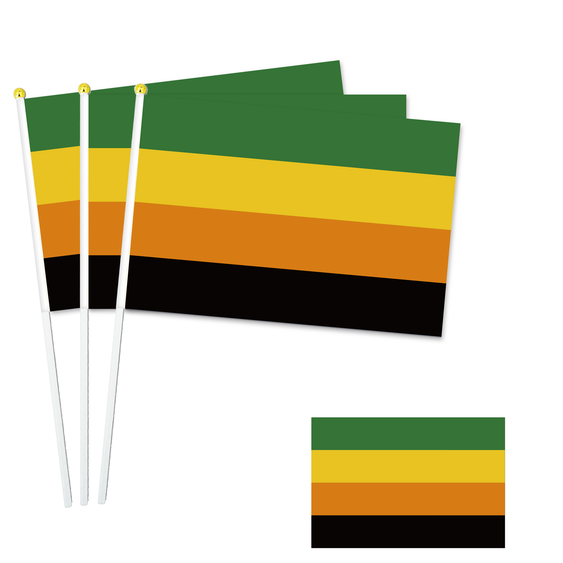 LGBTQ+ Collection - 8"x11" Stick Flag - 10 Packs-Aromantic-Flag Menu-Custom flag&banner