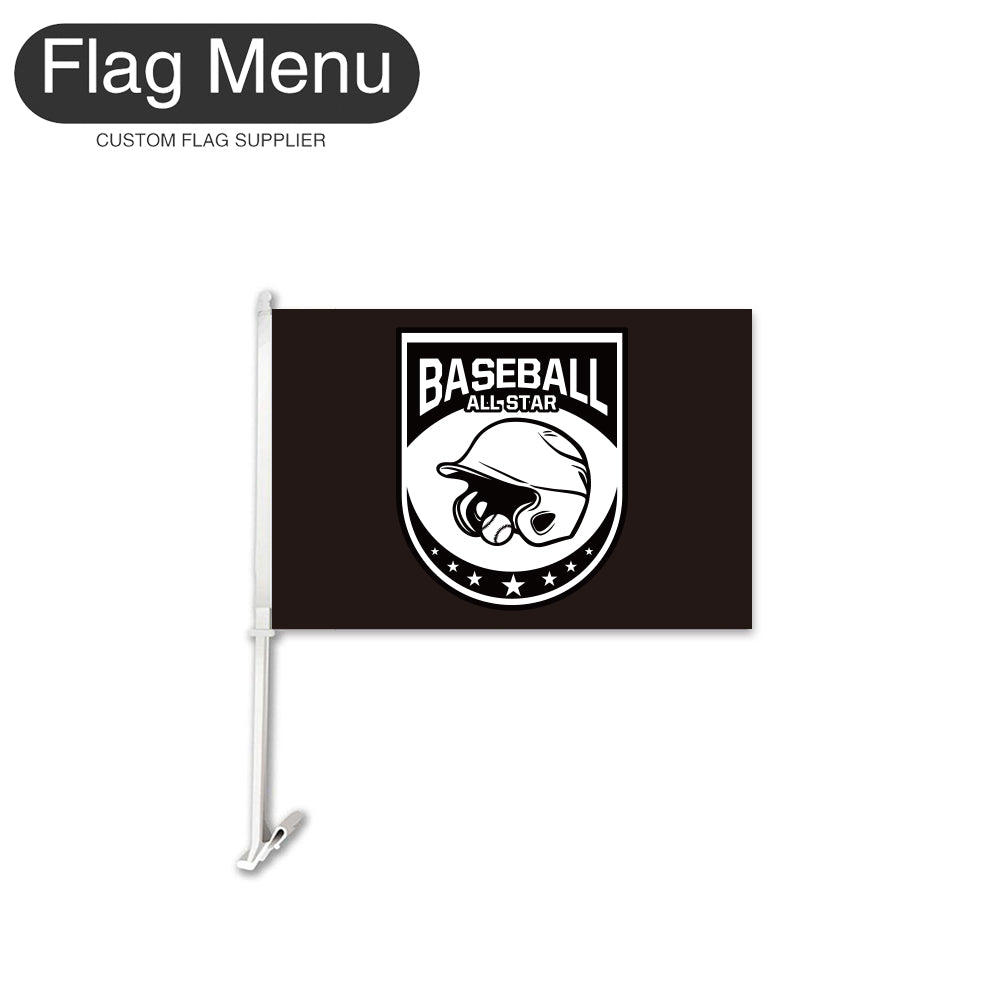 Custom Baseball Club Car Flag - Double Sided-Flag Menu