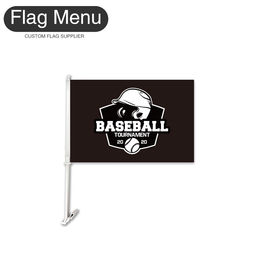 Custom Baseball Club Car Flag - Double Sided-Flag Menu