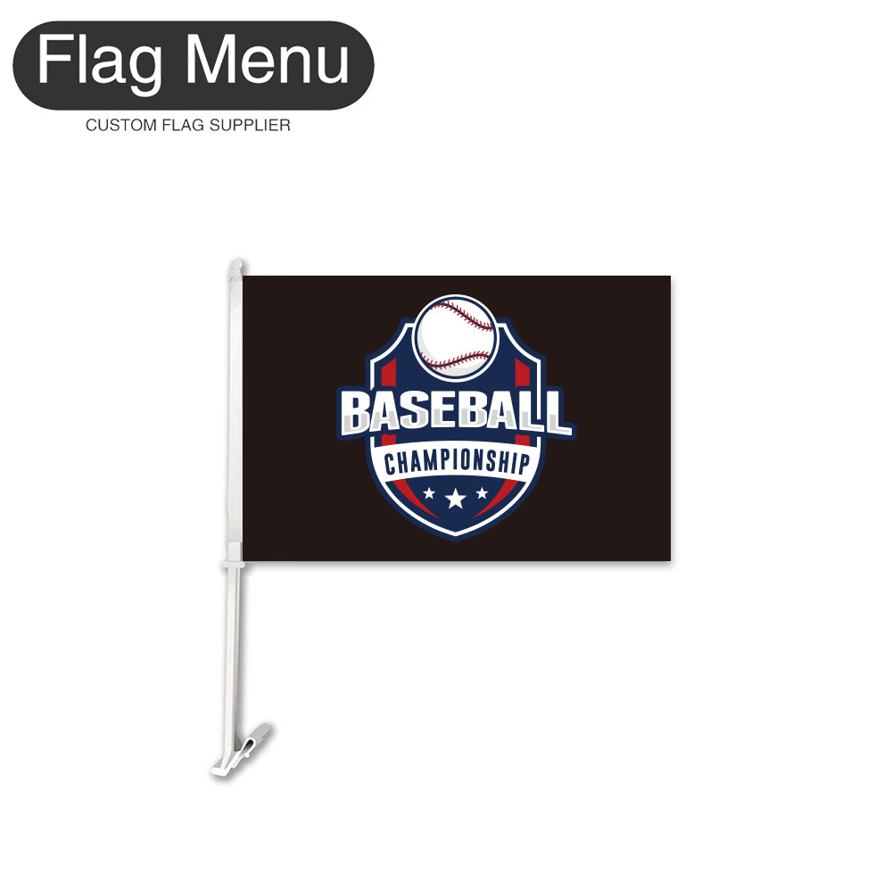 Custom Baseball Club Car Flag - Double Sided-Flag Menu