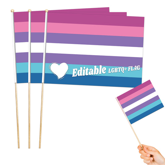 8"x11" Editable Flag Of Bigender-LGBTQ+ Personalized Flag Maker