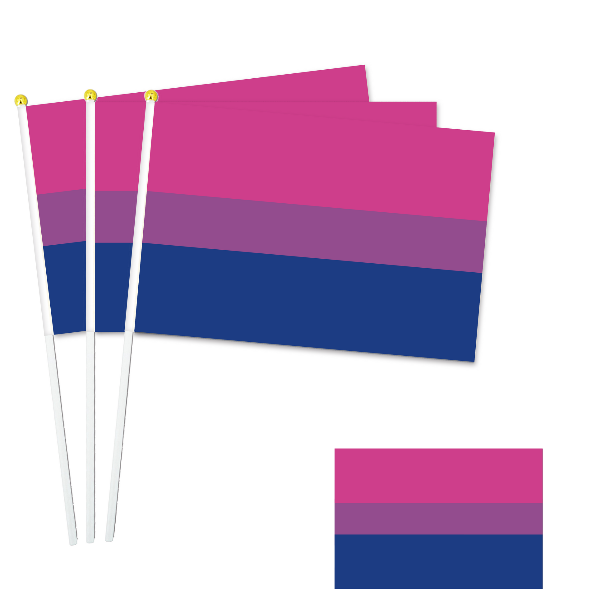 LGBTQ+ Collection - 8"x11" Stick Flag - 10 Packs-Bisexual-Flag Menu-Custom flag&banner