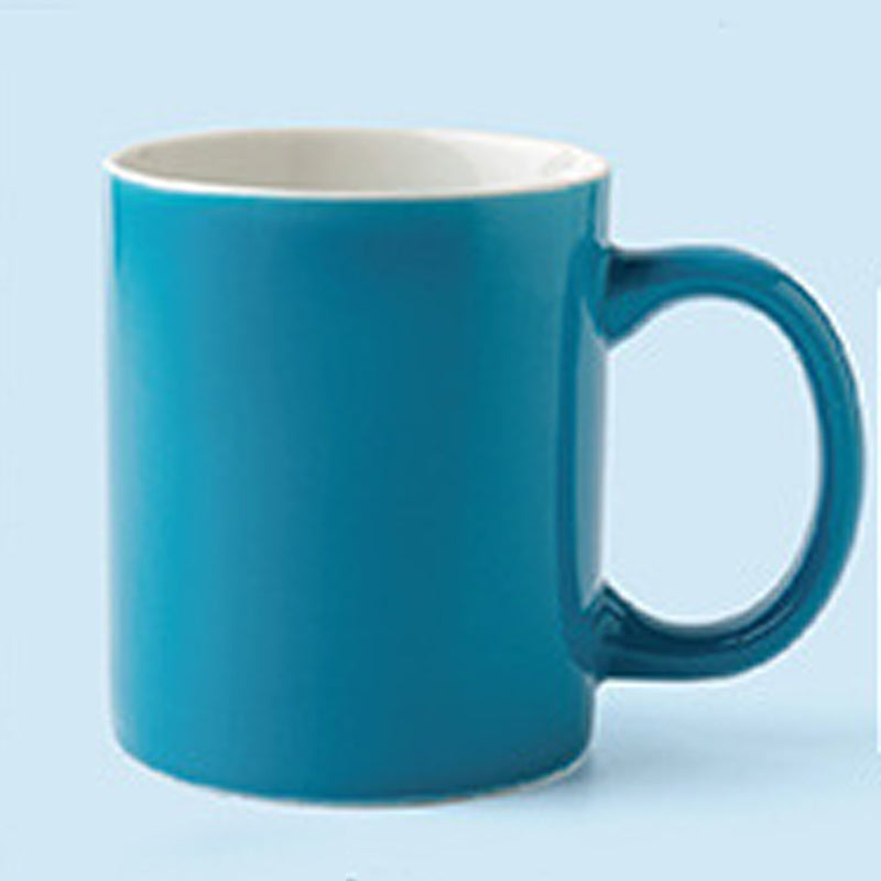 11.8oz Custom Regular Logo Cup/Mug - Souvenir/Business Advertising-Blue-Decorating Firing-100 Pcs-FlagMenu.com