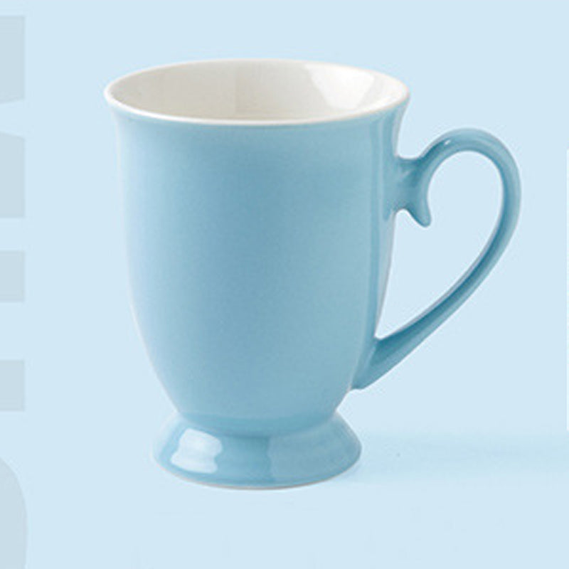 10.8oz Custom Tea Cup/Mug - Souvenir/Business Advertising-Blue-Decorating Firing-100 Pcs-FlagMenu.com