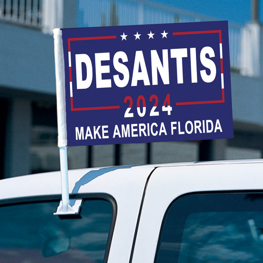 12"x18" 2024 USA Presidential Election Car Flag - Desantis01-Desantis01-20inch Pole-1 pcs-FlagMenu.com