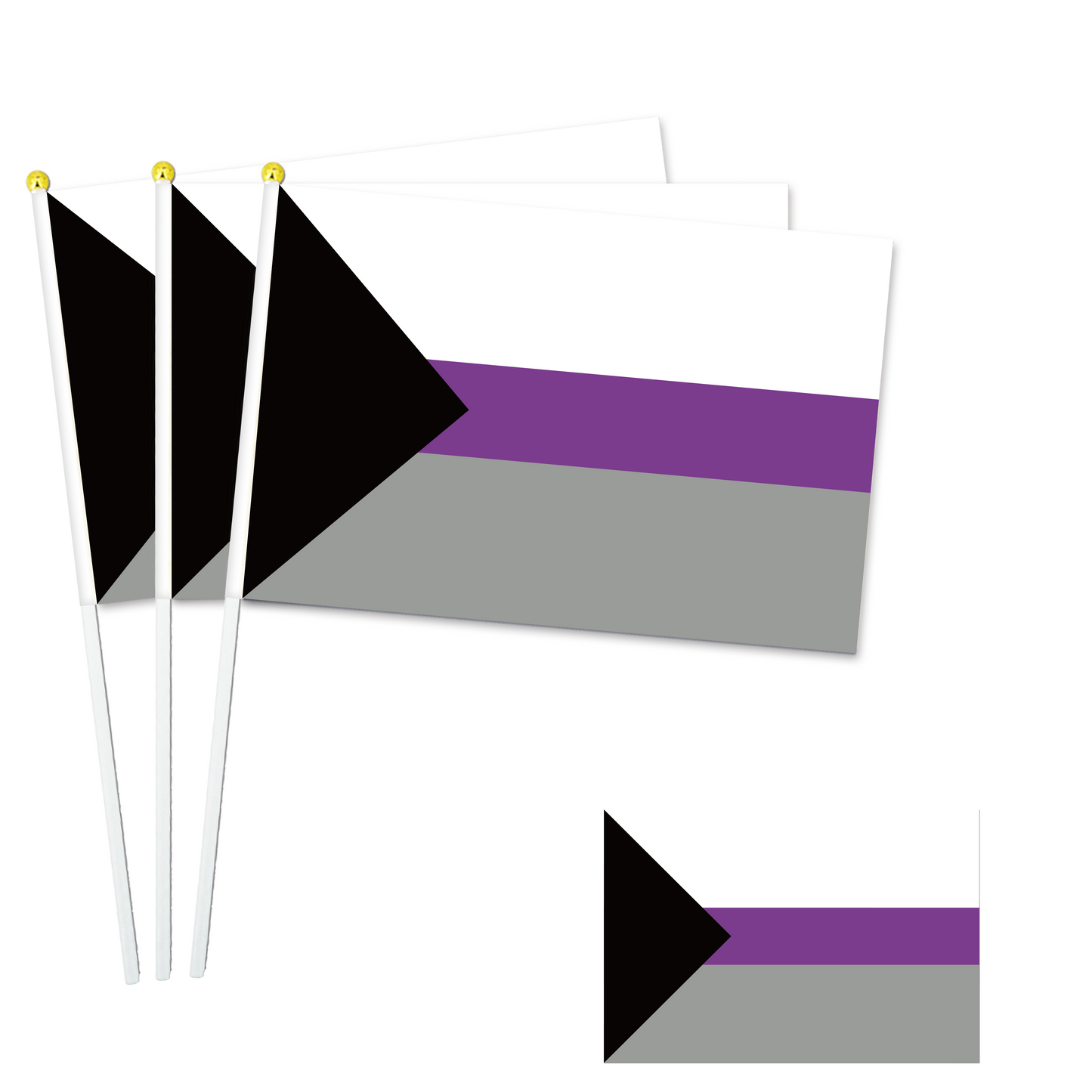 LGBTQ+ Collection - 8"x11" Stick Flag - 10 Packs-Demisexual-Flag Menu-Custom flag&banner
