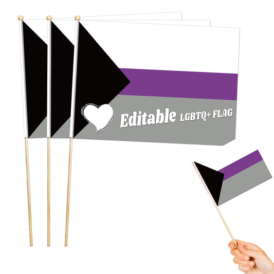 8"x11" Editable Flag Of Demisexual-LGBTQ+ Personalized Flag Maker
