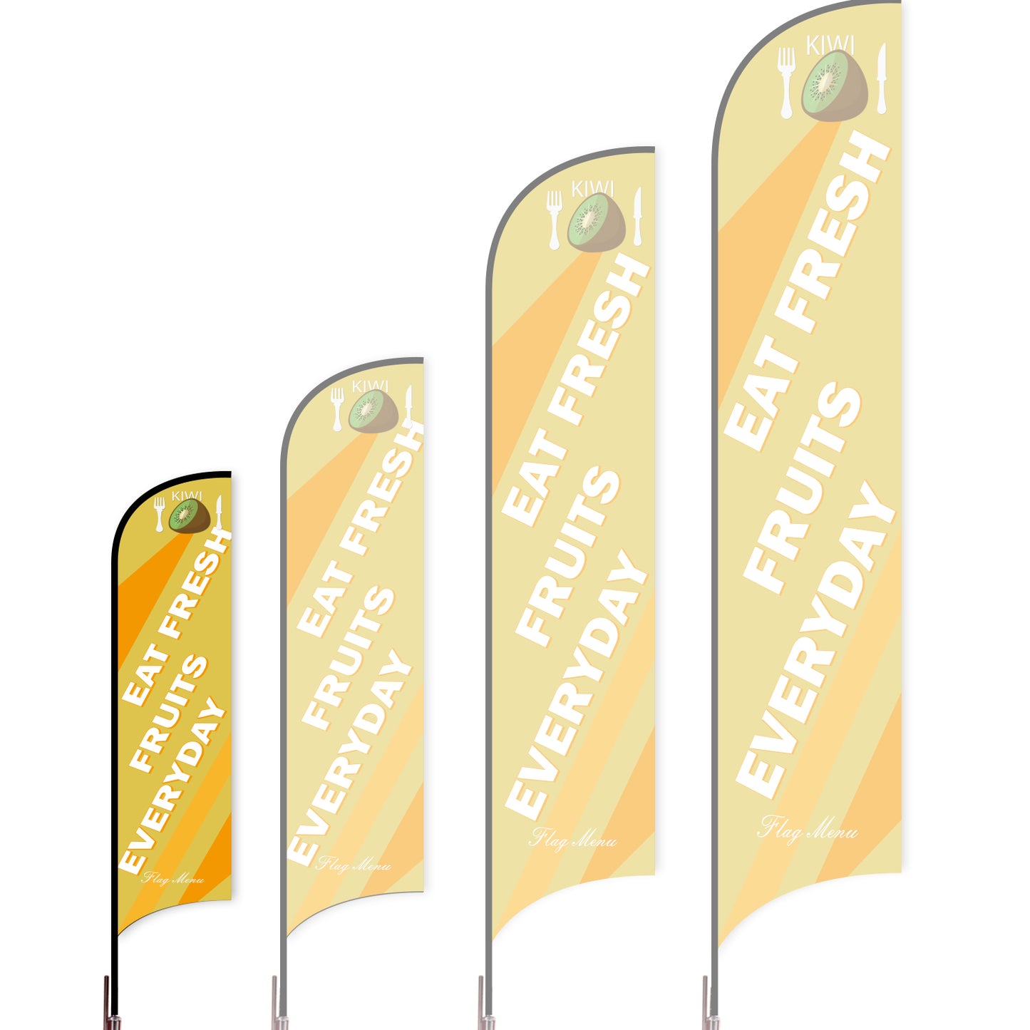 Sharkfin Flag - Doule Sided - Fruit-S-Yellow A-Flag Menu