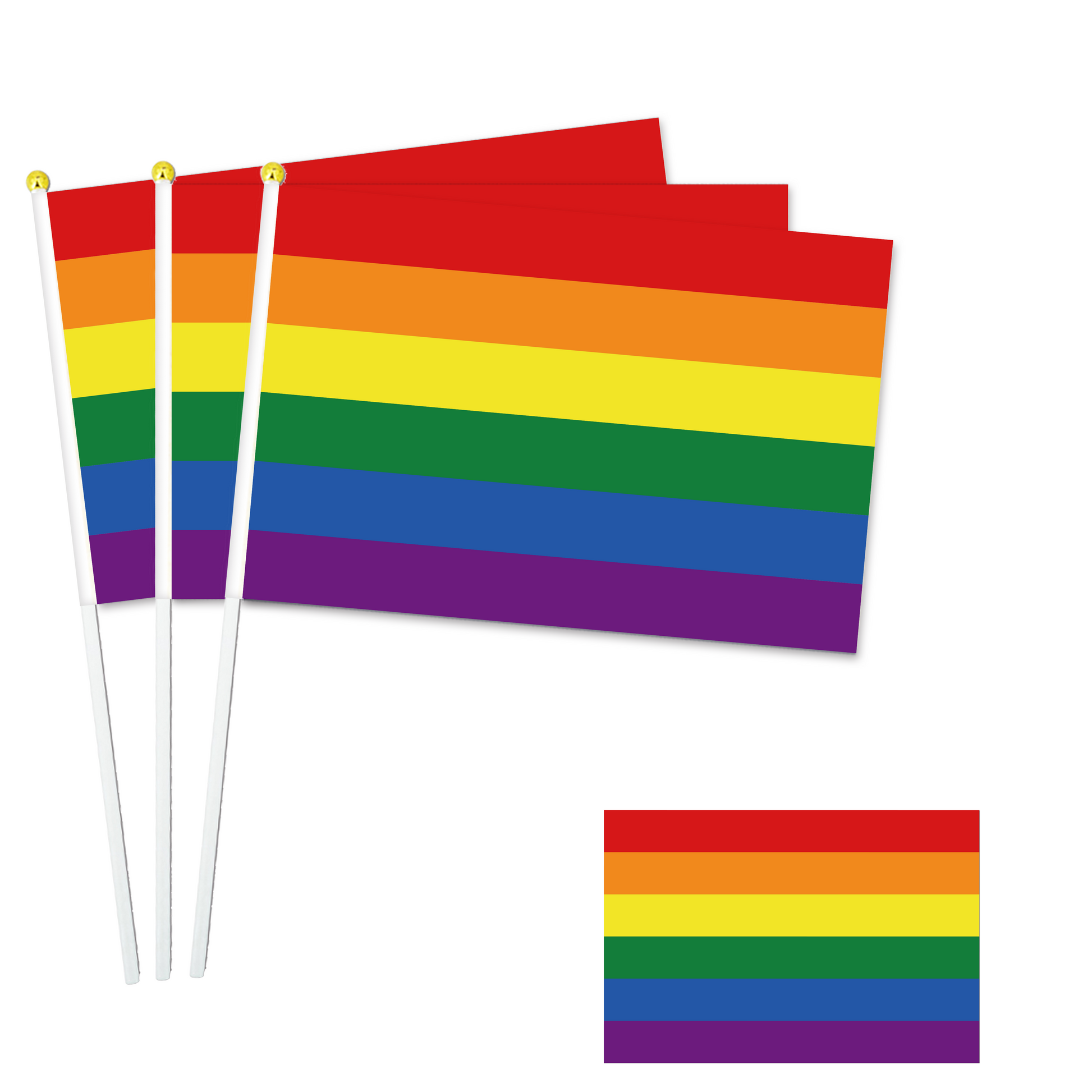LGBTQ+ Collection - 8"x11" Stick Flag - 10 Packs-Gay-Flag Menu-Custom flag&banner