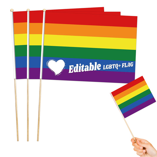 8"x11" Editable Flag Of Gay-LGBTQ+ Personalized Flag Maker
