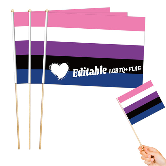 8"x11" Editable Flag Of Gender Fluid-LGBTQ+ Personalized Flag Maker