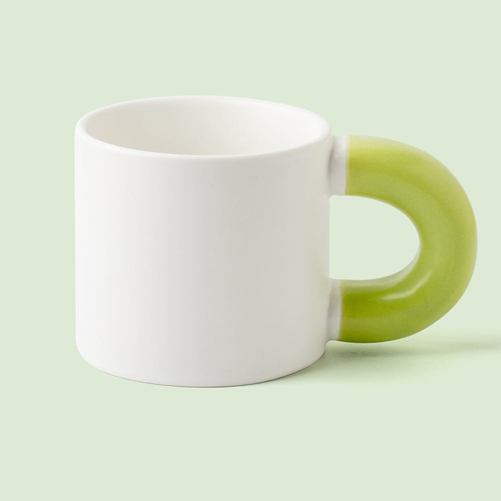 2 pcs - 11.2oz Customized Big Fat Cup/Mug - Holiday Gift-Green White-Flag Menu