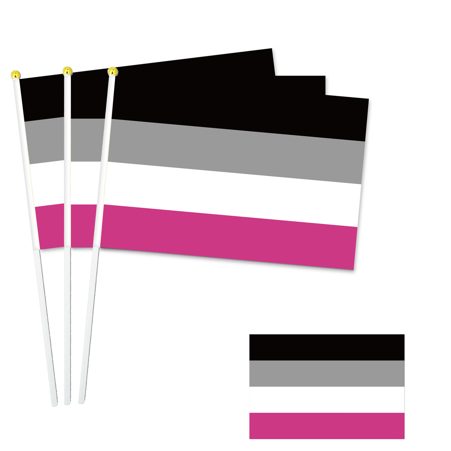 LGBTQ+ Collection - 8"x11" Stick Flag - 10 Packs-Gynephelia-Flag Menu-Custom flag&banner