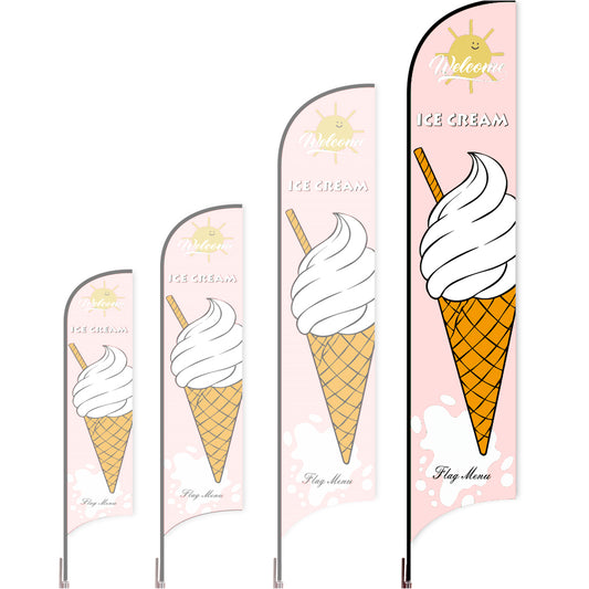 Sharkfin Flag - Doule Sided - Icecream
