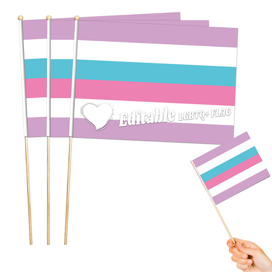 8"x11" Editable Flag Of Intersexual-LGBTQ+ Personalized Flag Maker