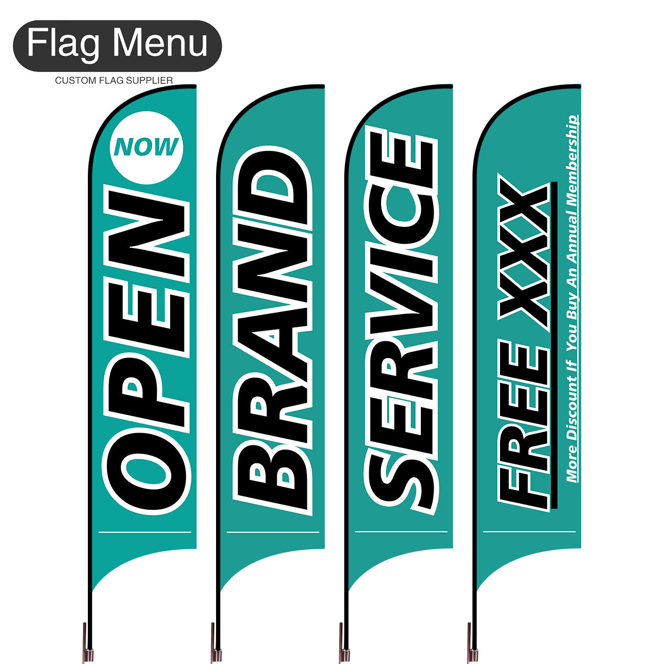 Outdoor Advertising Set - A-Green C-S-Cross & Water Bag-Flag Menu