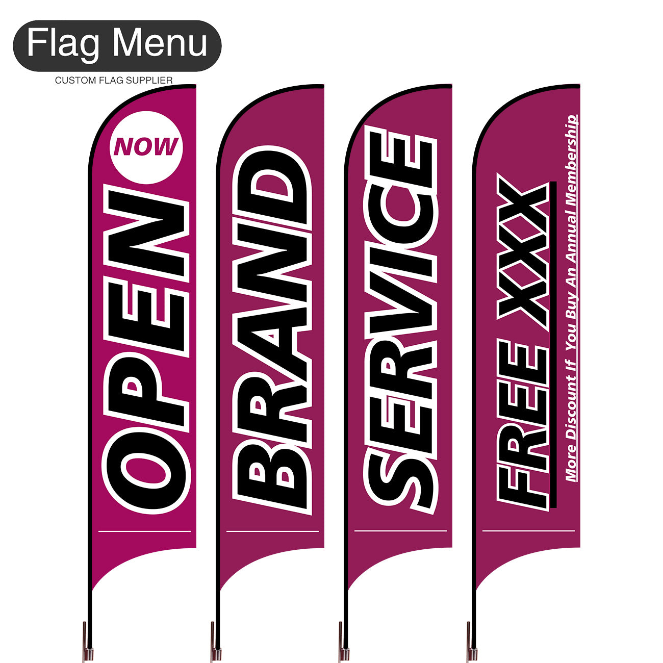 Outdoor Advertising Set - A-Wine-S-Cross & Water Bag-Flag Menu