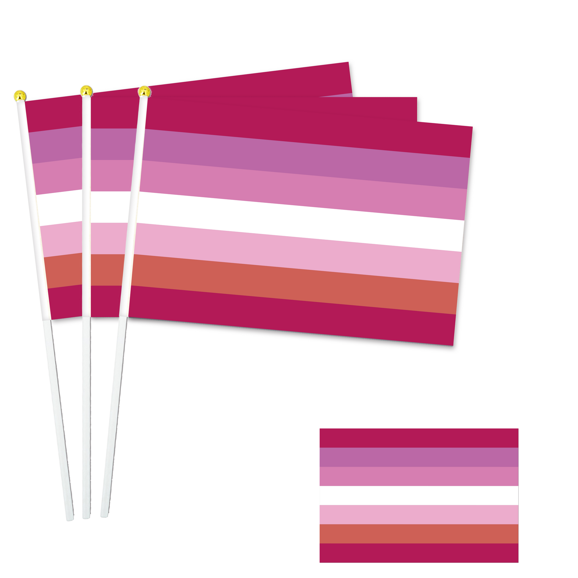 LGBTQ+ Collection - 8"x11" Stick Flag - 10 Packs-Lesbian-Flag Menu-Custom flag&banner
