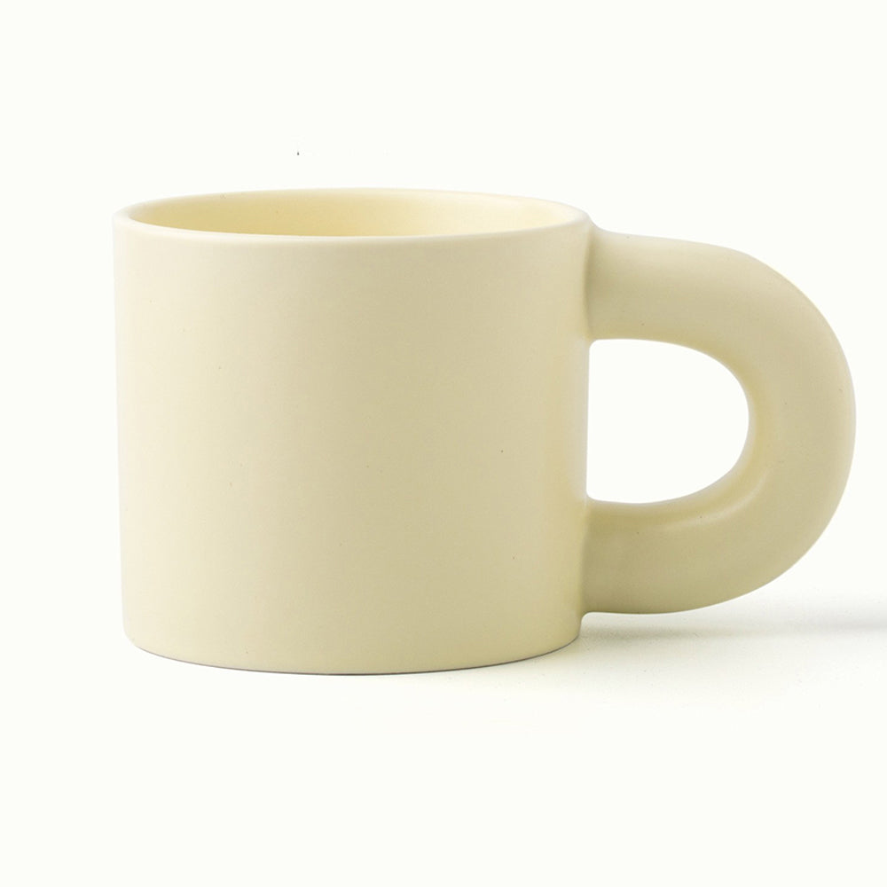 2 pcs - 11.2oz Customized Big Fat Cup/Mug - Holiday Gift-Milk Yellow-Flag Menu