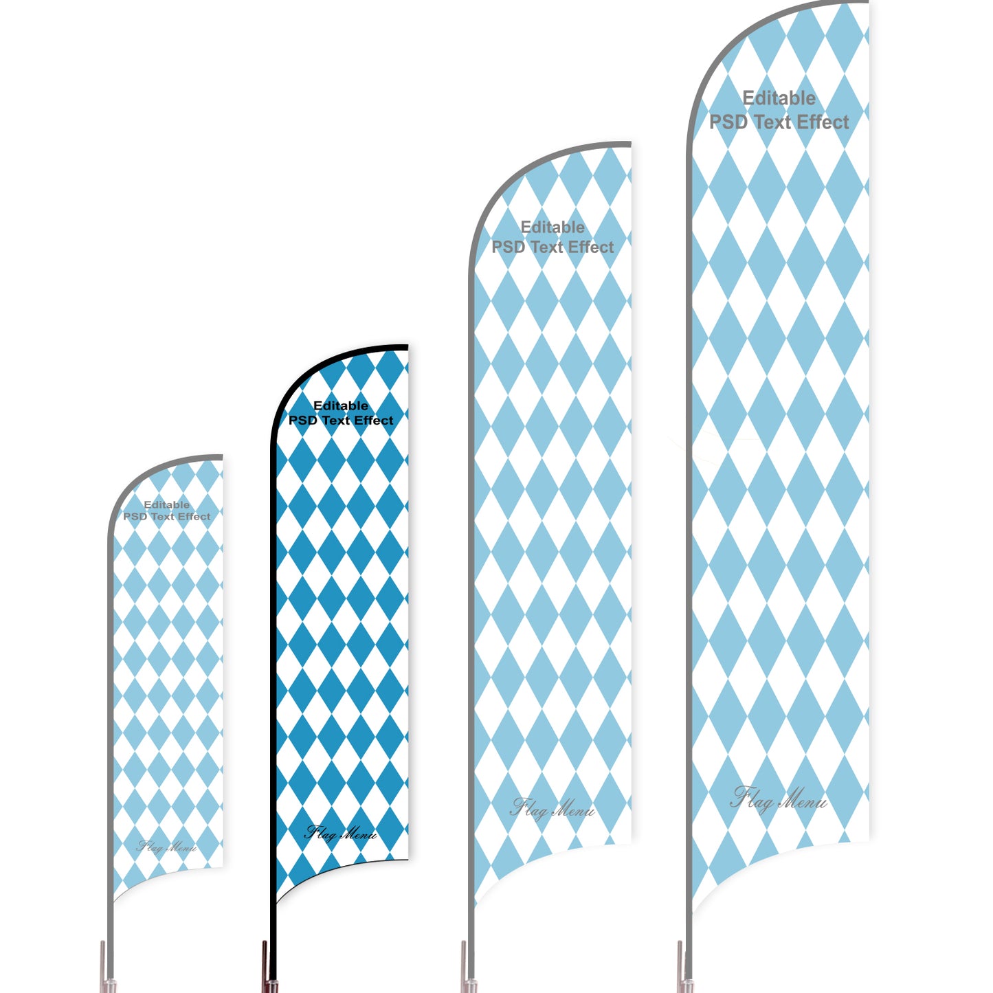Sharkfin Flag - Doule Sided - OKTOBERFEST-M-Custom-Flag Menu