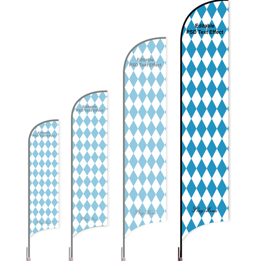 Sharkfin Flag - Doule Sided - OKTOBERFEST-XL-Custom-Flag Menu