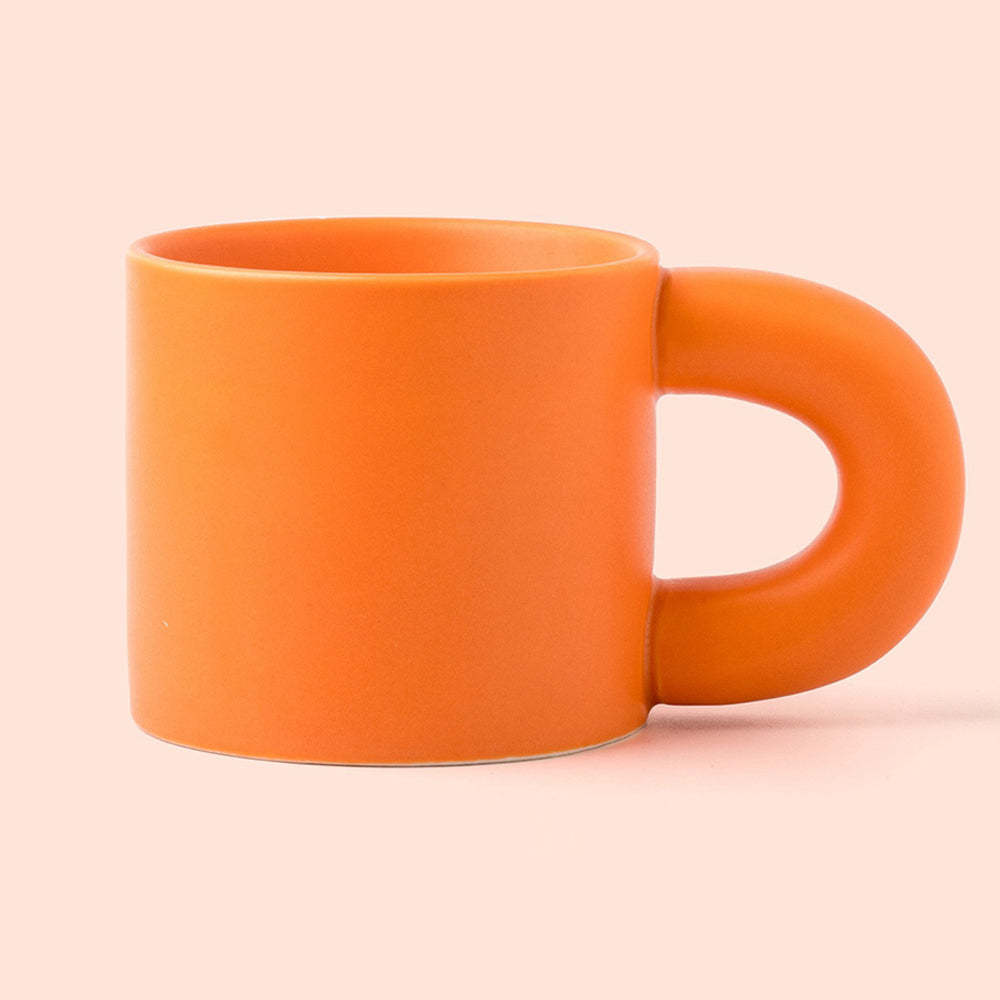 2 pcs - 11.2oz Customized Big Fat Cup/Mug - Holiday Gift-Orange-Flag Menu