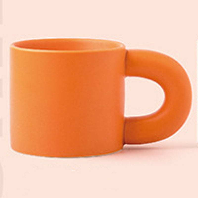 11.2oz Custom Big Fat Cup/Mug - Souvenir/Business Advertising-Orange-Decorating Firing-100 Pcs-FlagMenu.com
