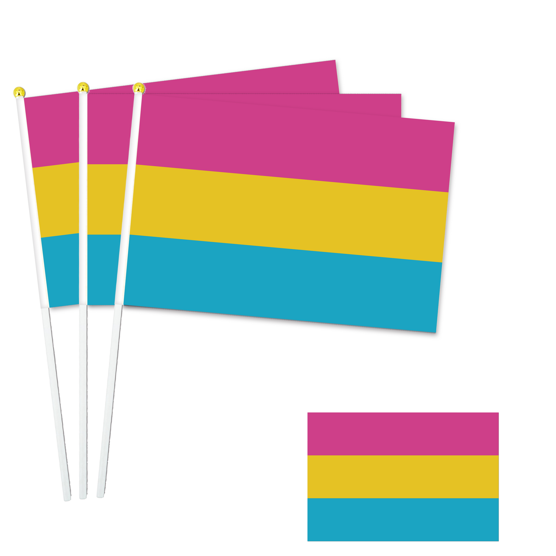 LGBTQ+ Collection - 8"x11" Stick Flag - 10 Packs-Pansexual-Flag Menu-Custom flag&banner