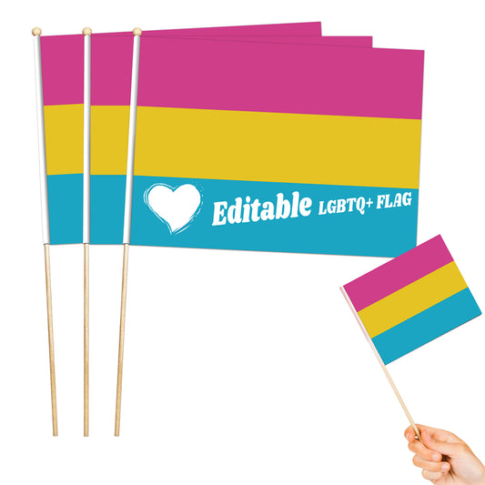8"x11" Editable Flag Of Pansexual-LGBTQ+ Personalized Flag Maker