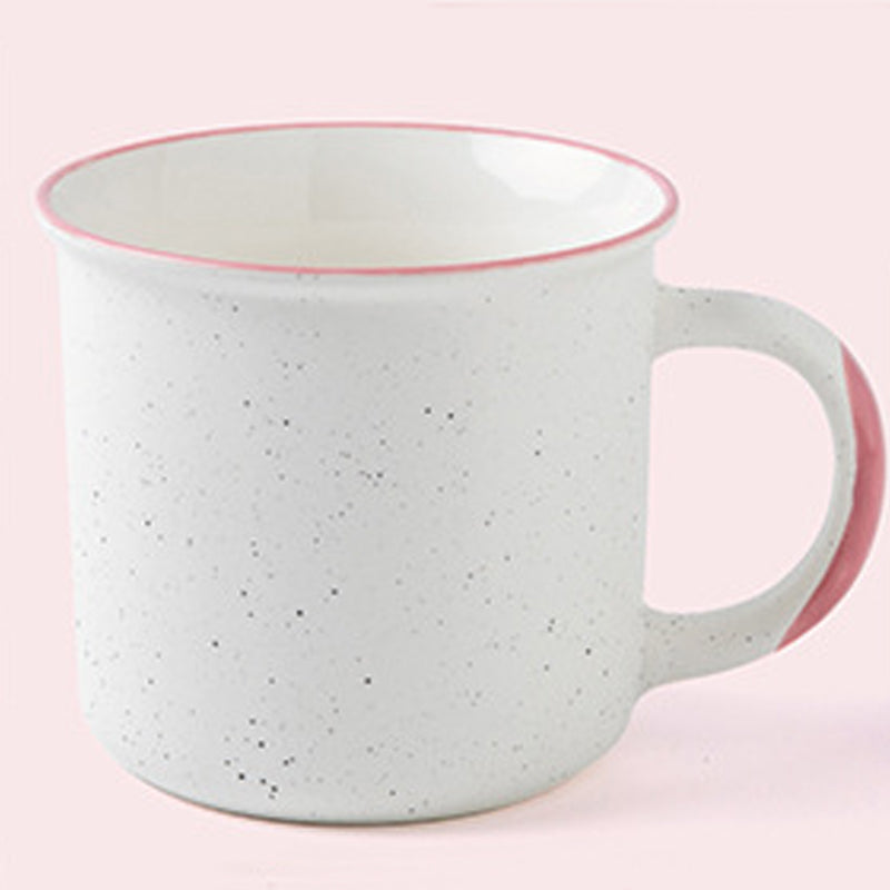 12.2oz Custom Enamel-like Cup/Mug - Souvenir/Business Advertising-Pink-Decorating Firing-100 Pcs-FlagMenu.com
