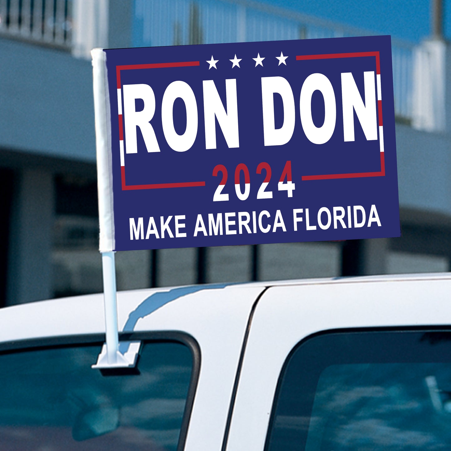 12"x18" 2024 USA Presidential Election Car Flag - Ron Don-Desantis02-20inch Pole-1 pcs-FlagMenu.com