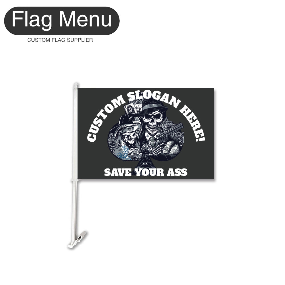 Car Flag Of Skull - Spade-Flag Menu