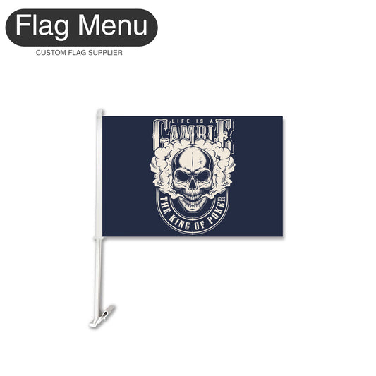 Car Flag Of Skull - The King Of Poker-Flag Menu