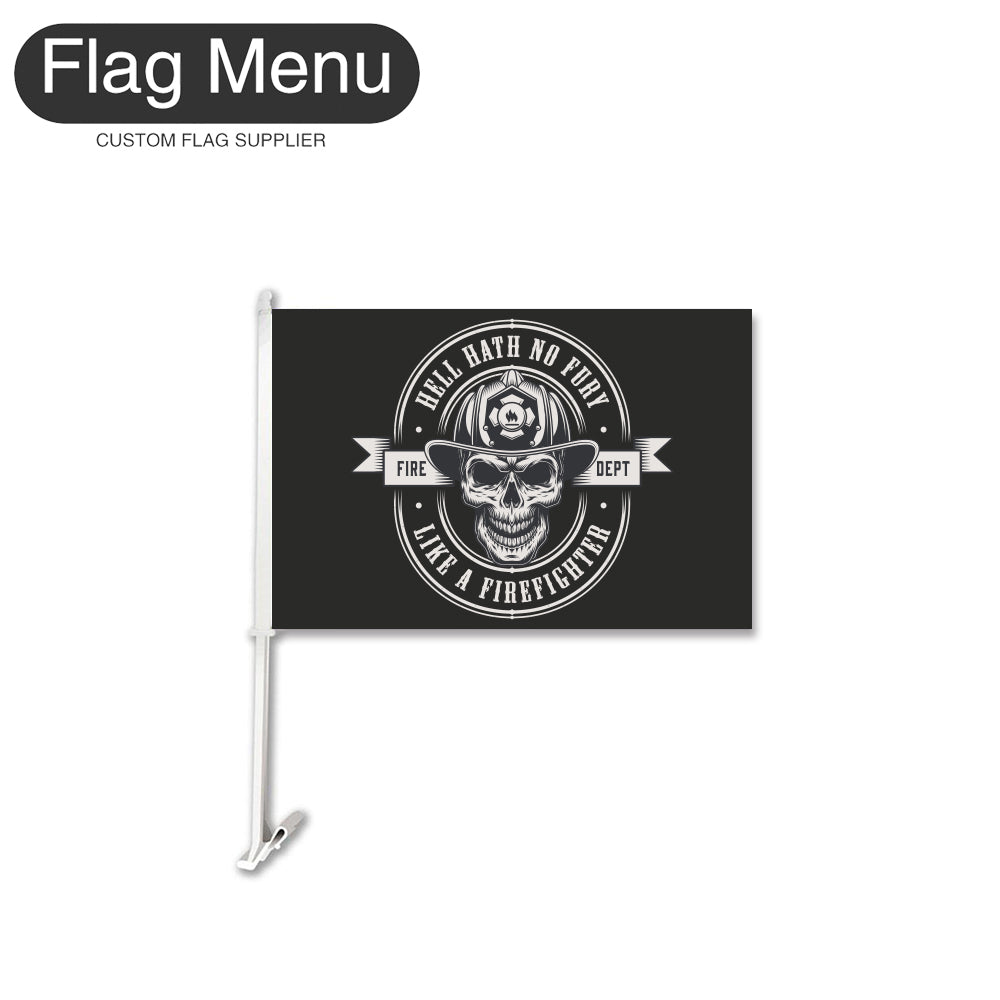Car Flag Of Skull - Fire Dept-Flag Menu
