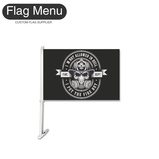 Car Flag Of Skull - I Put The Fire Out-Flag Menu