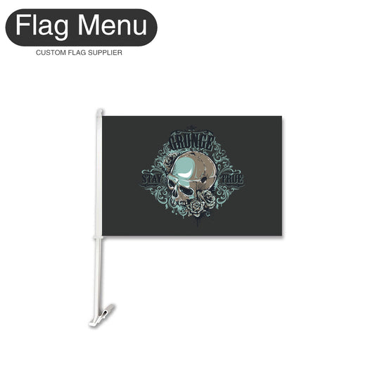 Car Flag Of Skull - Grunge-Flag Menu