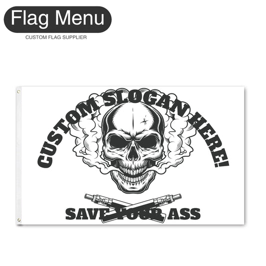 Regular Flag Of Skull - Vaping-2'x3'-2 Grommets-Flag Menu