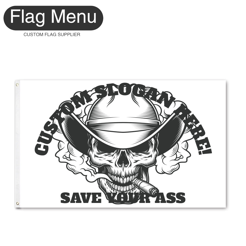 Canvas Wall Flag Of Skull - Cowboy-Flag Menu