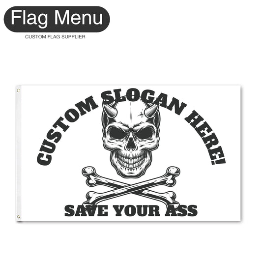 Regular Flag Of Skull - Demon-2'x3'-2 Grommets-Flag Menu